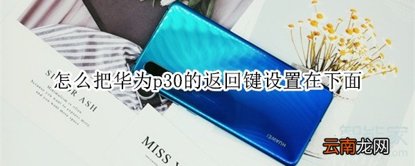 怎么把华为p30的返回键设置在下面