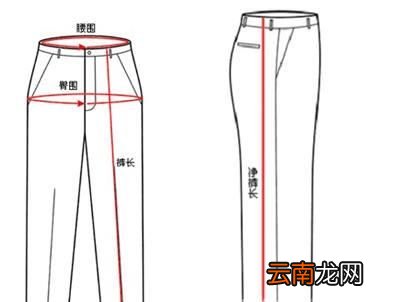 裤子尺码对照表