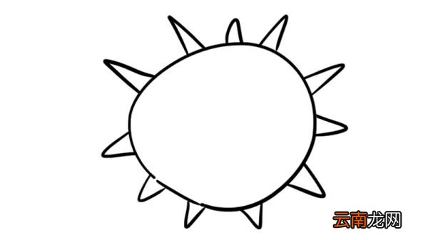 武汉病毒简笔画画法武汉病毒简笔画怎么画