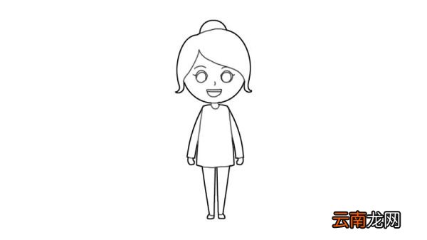 女孩简笔画画法女孩简笔画教程