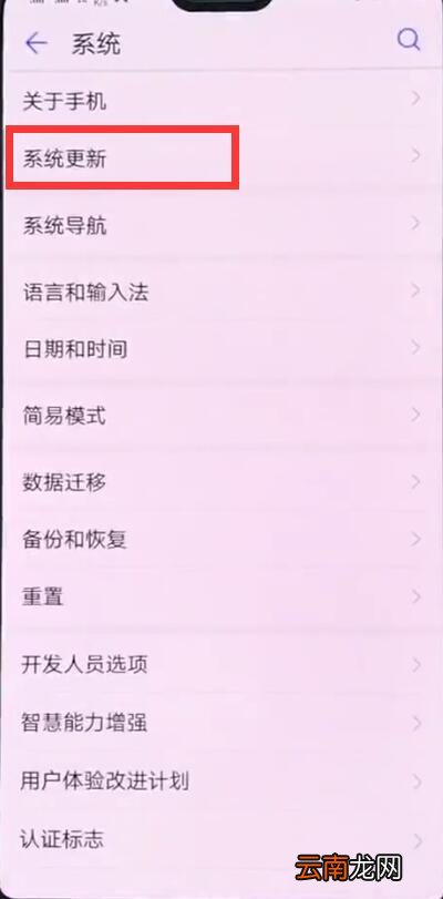 华为p20中关闭系统自动更新的简单方法