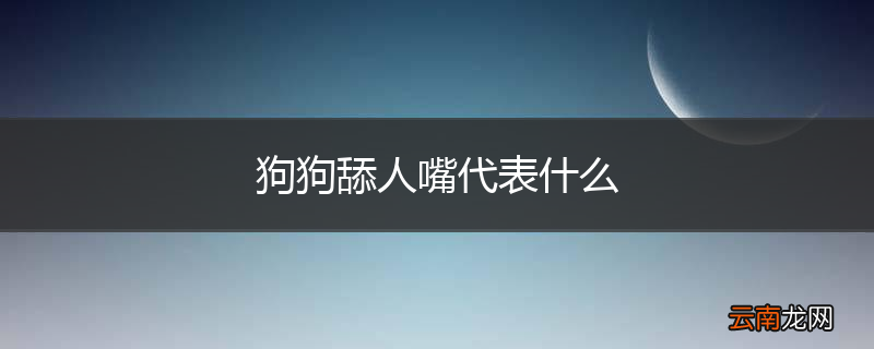 狗狗舔人嘴代表什么