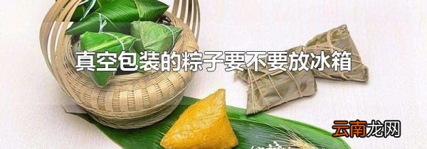 真空包装的粽子要不要放冰箱