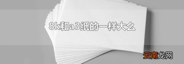 8k和a3纸的一样大么