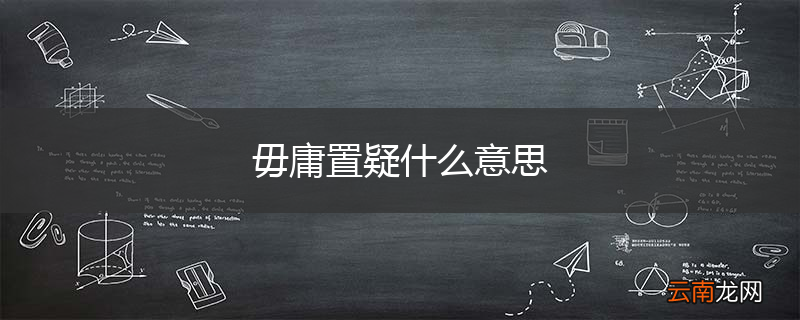 毋庸置疑什么意思