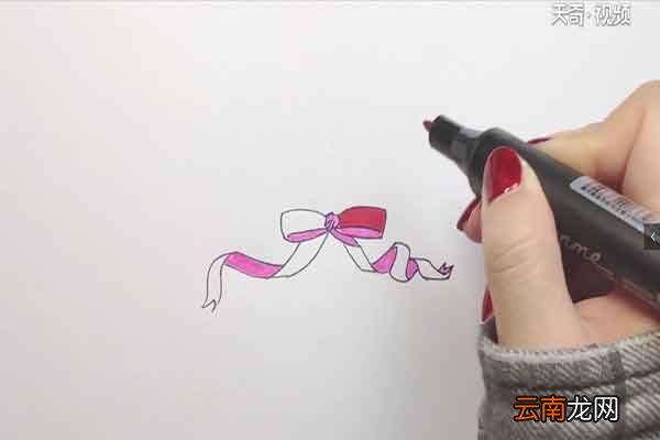 蝴蝶结简笔画