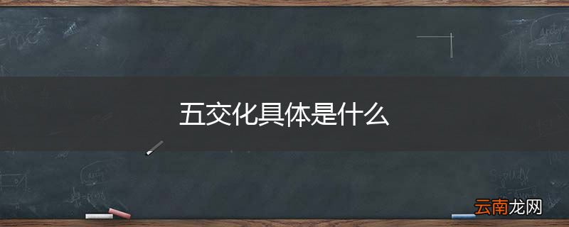 五交化具体是什么