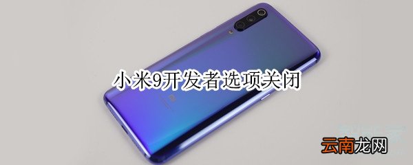 小米9开发者选项关闭