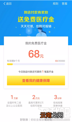 支付宝免费医疗金怎么看