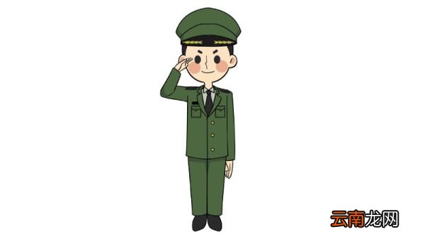 军人简笔画 军人的画法