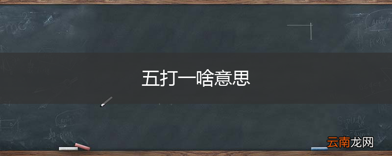 五打一啥意思