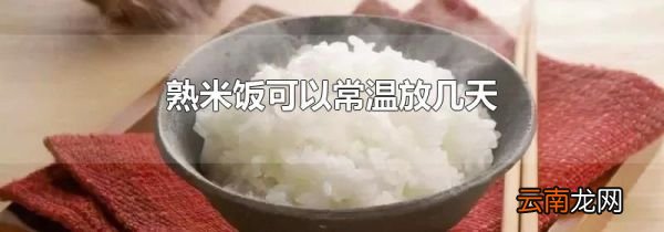 熟米饭可以常温放几天