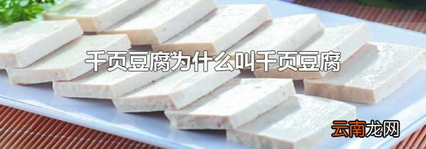 千页豆腐为什么叫千页豆腐