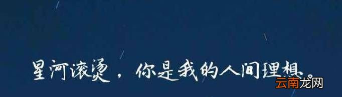 星河滚烫你是人间理想是什么意思？