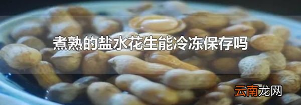 煮熟的盐水花生能冷冻保存吗