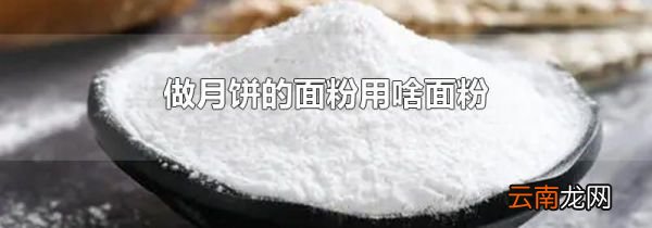 做月饼的面粉用啥面粉