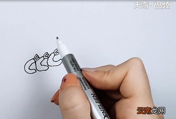 炸虾简笔画