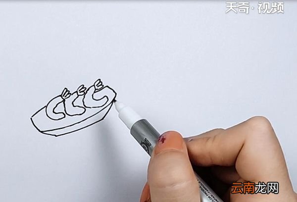 炸虾简笔画
