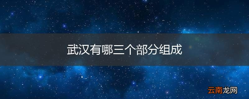武汉有哪三个部分组成