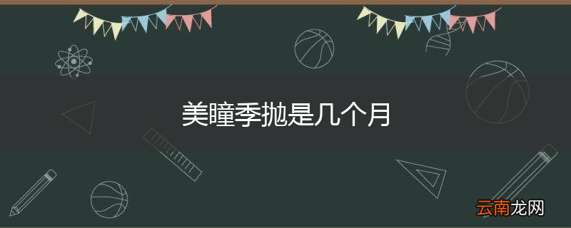美瞳季抛是几个月