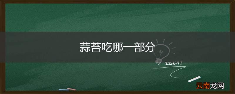 蒜苔吃哪一部分