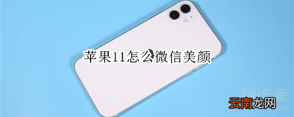 苹果11怎么微信美颜