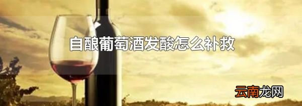 自酿葡萄酒发酸怎么补救