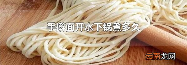 手擀面开水下锅煮多久
