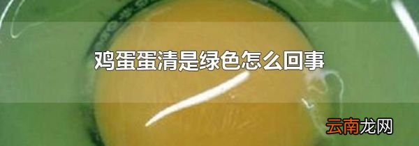鸡蛋蛋清是绿色怎么回事