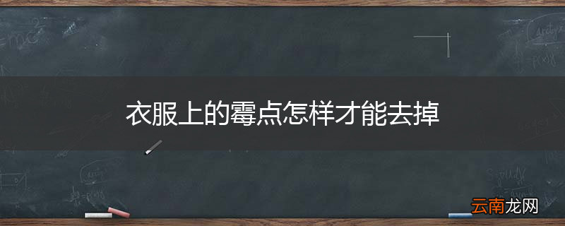 衣服上的霉点怎样才能去掉