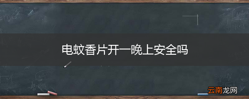 电蚊香片开一晚上安全吗