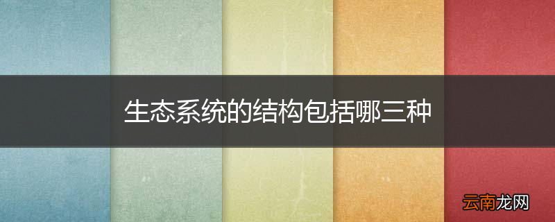 生态系统的结构包括哪三种