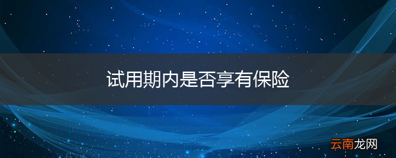 试用期内是否享有保险