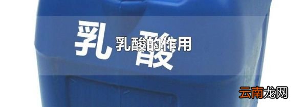 乳酸的作用