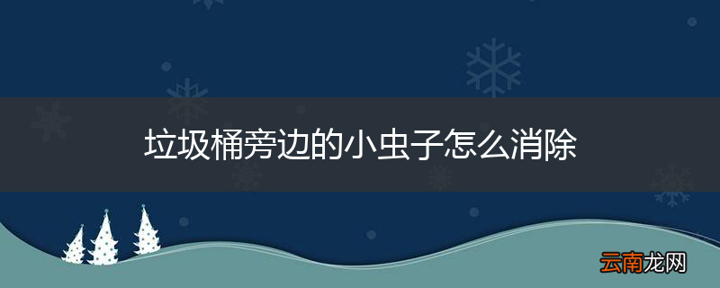 垃圾桶旁边的小虫子怎么消除