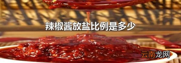 辣椒酱放盐比例是多少