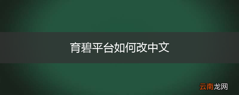 育碧平台如何改中文