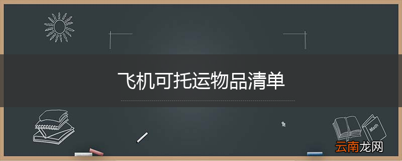 飞机可托运物品清单