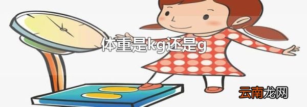 体重是kg还是g