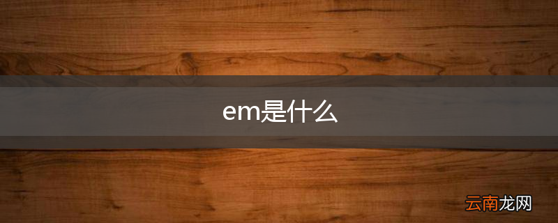 em是什么