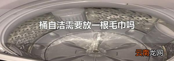 桶自洁需要放一根毛巾吗