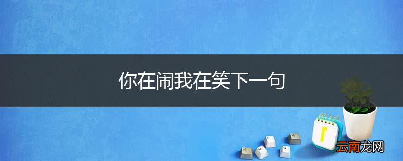 你在闹我在笑下一句