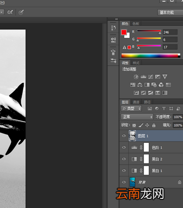 Photoshop中如何使用调整面板黑白属性调整功能抠图