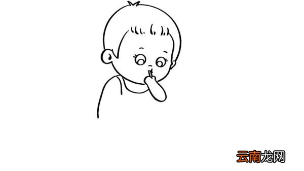 夏至吃西瓜的简笔画怎么画夏至吃西瓜的简笔画画法