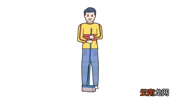 扫地简笔画怎么画扫地简笔画步骤