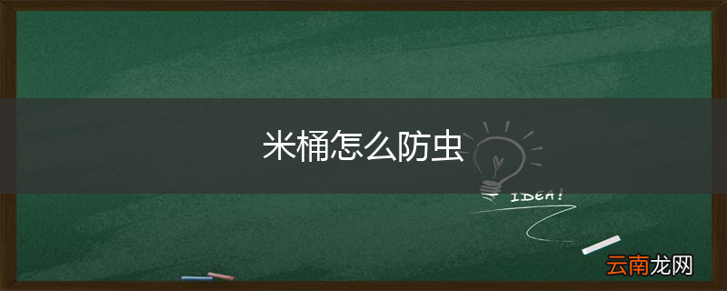 米桶怎么防虫