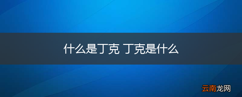 什么是丁克 丁克是什么