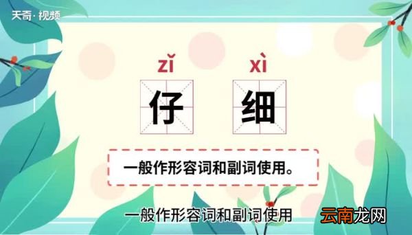 仔细的意思 仔细的意思是什么