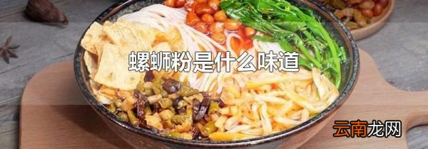 螺蛳粉是什么味道