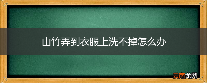 山竹弄到衣服上洗不掉怎么办
